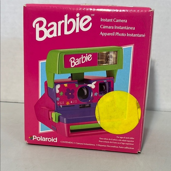 Barbie Mattel 1999 Polaroid Pink and Green Instant Camera In Box - Picture 8 of 16